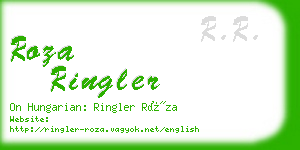 roza ringler business card